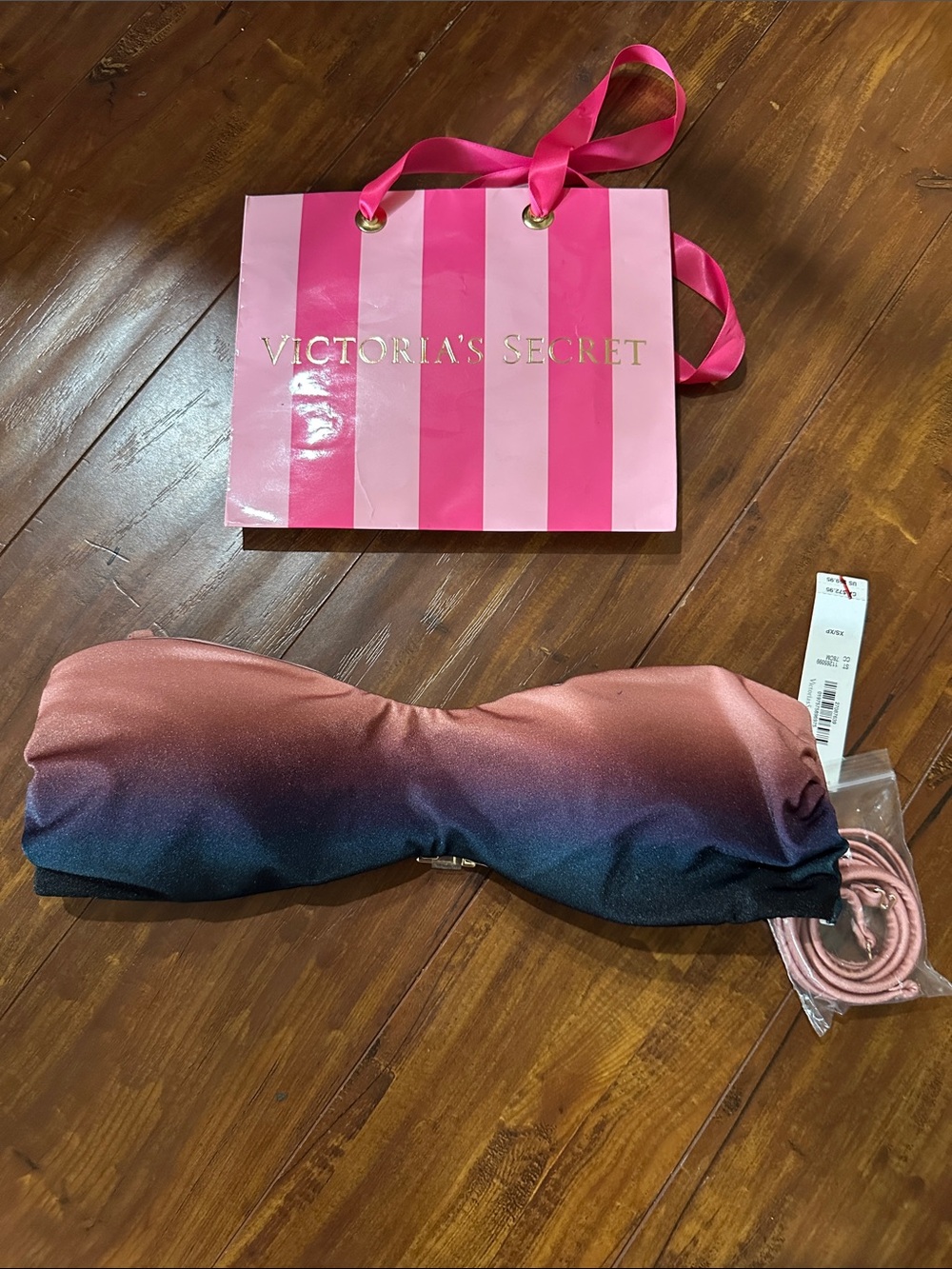 NWT Victoria’s Secret Archives Sunset Ombre Bandeau Bikini Top XS